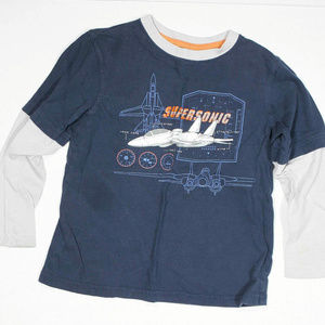 Boys Jumping Beans Size Kids M 5/6 Blue Long Slv